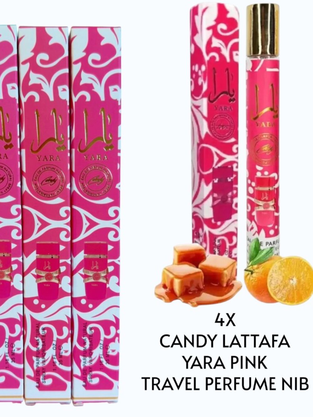 4X LATTAFA PINK TRAVEL SIZE PERFUME NIB